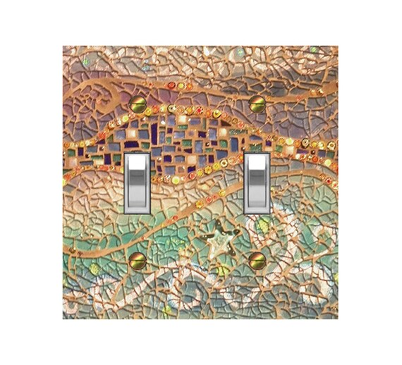 1752H Colorful Image of Faux Mosaic ~ No Border ~ Mrs Butler Unique Switchplate Cover ~ Use Drop Down Box Below~See Variations 1752X & 1752V