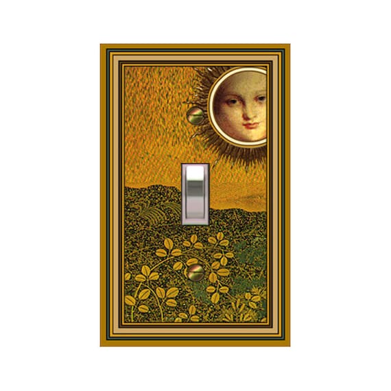 0104A Sun Over the Valley Faux Golden Sky ~ Mrs Butler Unique Switchplate Cover ~ Use Drop Down Boxes Below ~ See 0104B Bkgd Design