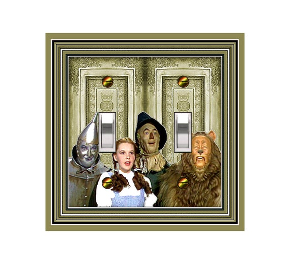0656X Wizard of Oz -Blurry- Dorothy, Scarecrow, Tin Man, Lion on Ornate Design ~ Mrs Butler Unique Switchplate Cover ~ Use Drop Down Boxes