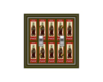 1587X Retro Vintage Ad Drink CocaCola Coke Bottles Design ~ Mrs Butler Unique Switchplate Cover ~ Use Drop Downs ~ See Other Vintage Ads