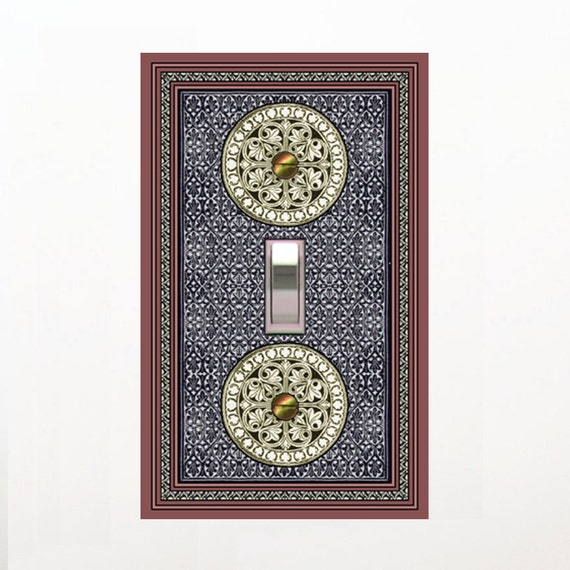 0246b - Asian Exotic Bkgd light switch plate cover - mrs butler switchplates - choose sizes / prices from drop down- ck out 0246a