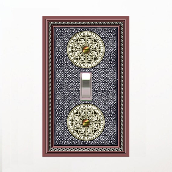 0246b - Asian Exotic Bkgd light switch plate cover - mrs butler switchplates - choose sizes / prices from drop down- ck out 0246a