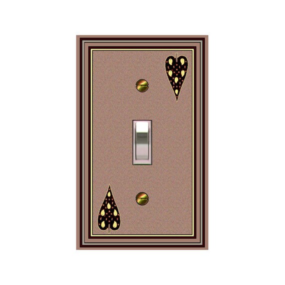 0502B Art Deco Unique Trees Resemble Hearts & Spades ~ Mrs Butler Unique Switchplate Covers ~ Use Drop Down Boxes Below ~ 0502A Coordinates