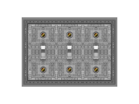 0661X Book of Kells Subtle Intricate Medieval Gray Scale Design ~ Mrs Butler Unique Switchplate Cover ~ Use Drop Down Box ~ 1413X Variation