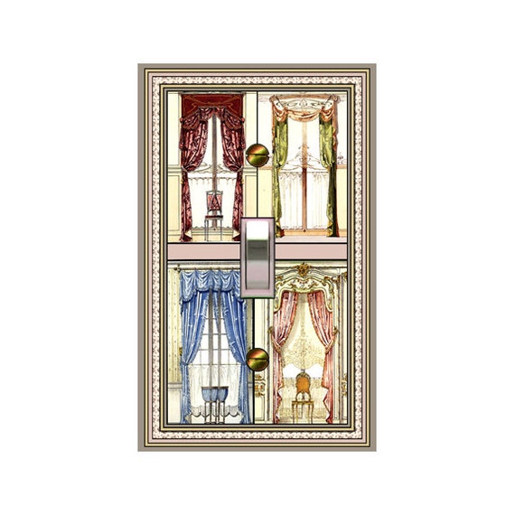 1107X - Victorian Windows light switch plate cover - mrs butler switchplates - choose sizes / prices from drop down box