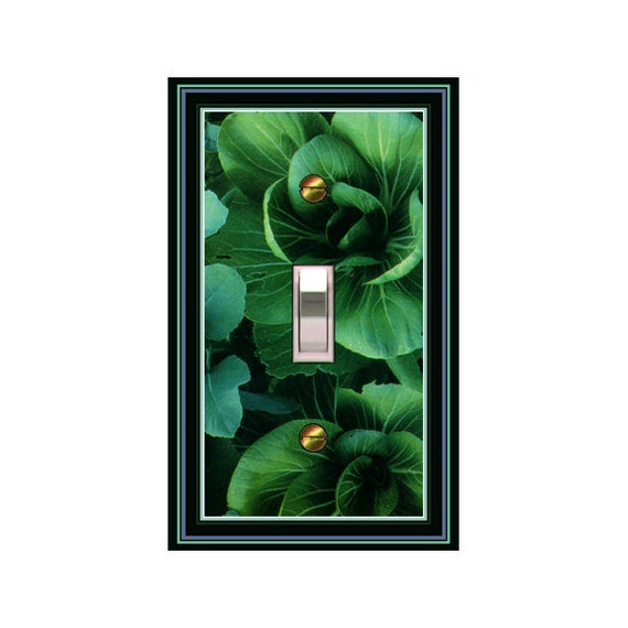 0207B Lush Leaves Vibrant Nature Design ~ Mrs Butler Unique Switchplate Cover ~ Use Drop Down Boxes ~ See 0207A-C Design Variations
