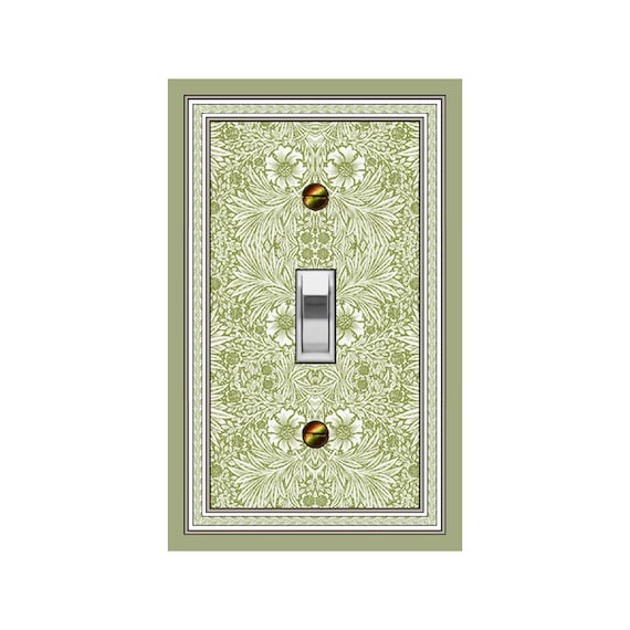 0794B Art Nouveau Morris Subtle Intricate Flowers ~ Mrs Butler Unique Switchplate Cover ~ Use Drop Down Boxes Below ~ See 0794A w/ This Bkd