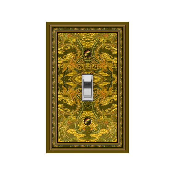 1539B Asian Dark Intricate Design Birds Feathers ~ Mrs Butler Unique Switchplate Cover ~ Use Drop Down Box Below ~ See Birds & Asian Designs