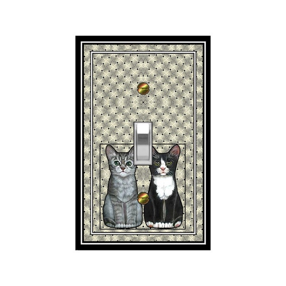 0343X Line of Cats / Kitten Friends ~ Mrs Butler Unique Switchplate Cover ~ Use Drop Down Boxes Below ~ See 0343N & Many Other Cat Designs