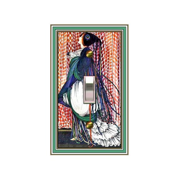 1143X Image Vogue Girl on Stage Vintage Colorful Design ~ Mrs Butler Unique Switchplates ~ Use Drop Downs Below ~ See MANY Vogue Designs