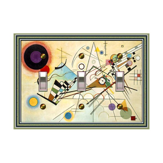 1469X Kandinsky "Composition 8" Colorful Abstract Design ~ Mrs Butler Unique Switchplate Cover ~ Use Drop Down Boxes ~ More Kandinsky Works