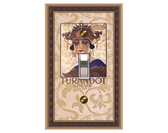 1418A Turandot Opera Puccini Princess Floral Background ~ Mrs Butler Unique Switchplate Cover ~ Use Drop Downs Below ~ See 1418B Bkd design