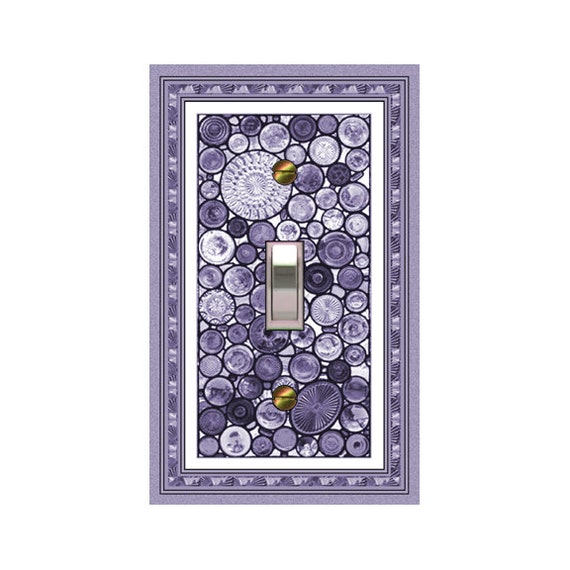 1185E Flat Image of Purple Faux Glass Orbs ~ Mrs Butler Unique Switchplate Cover - Use Drop Down Box Below ~ Other Color Orbs 1185A-D, 1185X