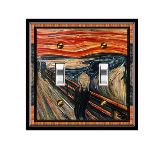 1481X Edvard Munch, The Scream, Colorful Iconic Painting ~ Mrs Butler Unique Switchplate Cover ~ Use Drop Down Box Below ~See Many Art Works