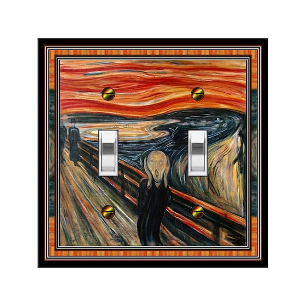 1481X Edvard Munch, The Scream, Colorful Iconic Painting ~ Mrs Butler Unique Switchplate Cover ~ Use Drop Down Box Below ~See Many Art Works