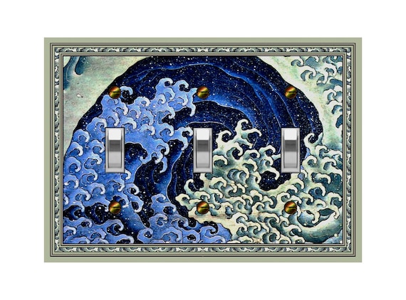 1603X Katsushika Hokusai, Feminine Waves/Menami Japanese Art ~ Mrs Butler Unique Switchplate Cover ~ Use Drop Downs ~ See More Katsushika