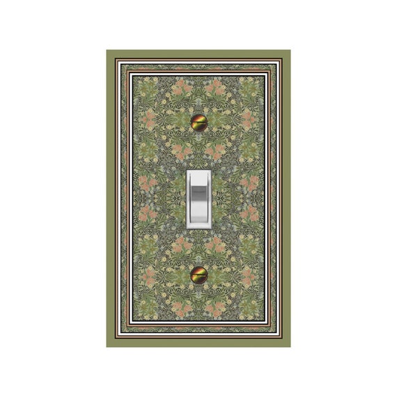 0329X Art Nouveau Vintage Wm Morris Dainty Flowers ~ Mrs Butler Unique Switchplate Cover ~ Use Drop Down Boxes ~ See Many Morris Designs