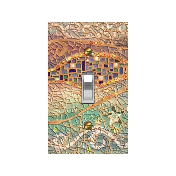 1752H Colorful Image of Faux Mosaic ~ No Border ~ Mrs Butler Unique Switchplate Cover ~ Use Drop Down Box Below~See Variations 1752X & 1752V