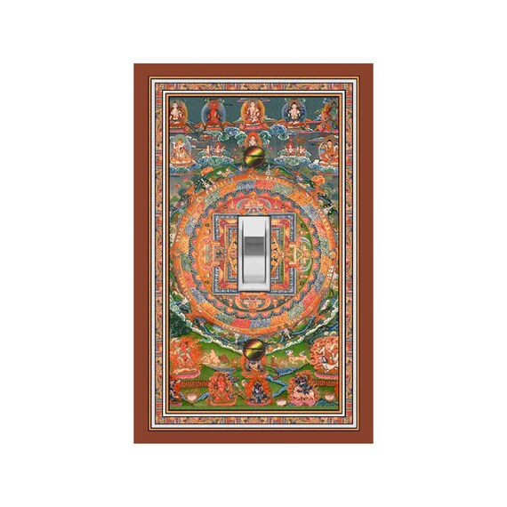 1473X Buddhist Inspired Colorful Mandala Design ~ Mrs Butler Unique Switchplate Cover ~ Use Drop Down Boxes Below ~ See Other Mandalas