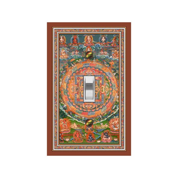 1473X Buddhist Inspired Colorful Mandala Design ~ Mrs Butler Unique Switchplate Cover ~ Use Drop Down Boxes Below ~ See Other Mandalas