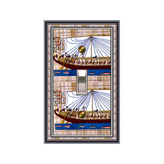 1116X - Egyptian Boats  light switch plate cover -  mrs butler switchplates - choose sizes / prices from drop down box