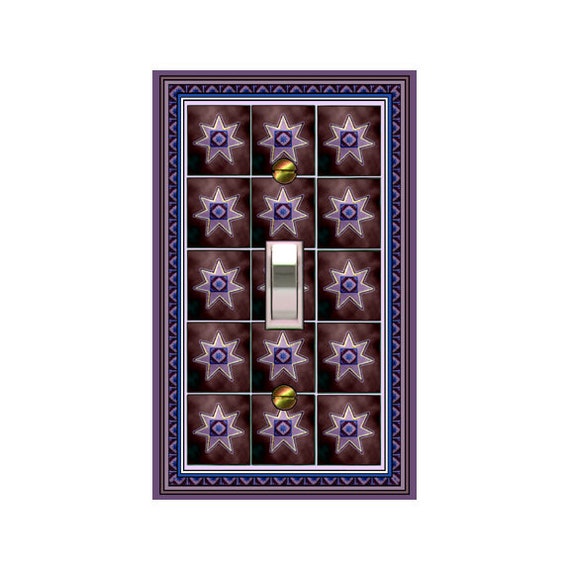 0121x - Velvet Stars Quilt Design light switch plate cover     - mrs butler switchplates (choose sizes/prices from drop down box