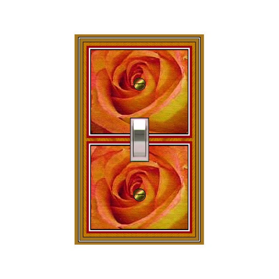 1568X - Yellow Roses with Red Tips switchplate - mrs butler switch plate covers -