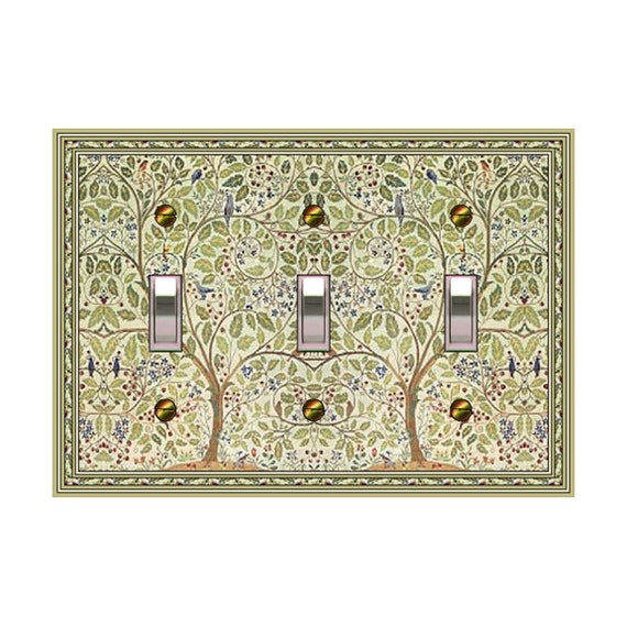 1626X Art Nouveau Voysey Textile Willow Tree & Bird Design ~ Mrs Butler Unique Switchplate Cover ~ Use Drop Down Box Below ~ See Other Trees