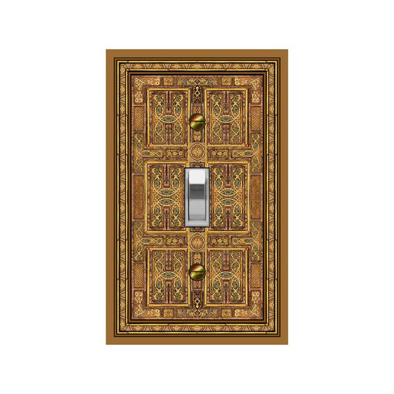 1413X Medieval Book of Kells Inspired Ornate Irish Design ~ Mrs Butler Unique Switchplate Cover ~ Use Drop Down Box ~ See 0661X Variation