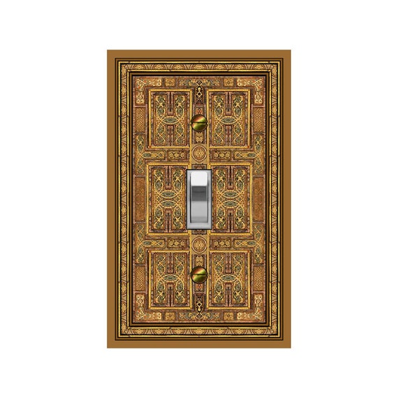 1413X Medieval Book of Kells Inspired Ornate Irish Design ~ Mrs Butler Unique Switchplate Cover ~ Use Drop Down Box ~ See 0661X Variation