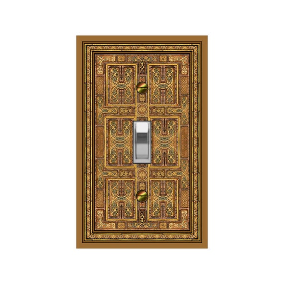 1413X Medieval Book of Kells Inspired Ornate Irish Design ~ Mrs Butler Unique Switchplate Cover ~ Use Drop Down Box ~ See 0661X Variation