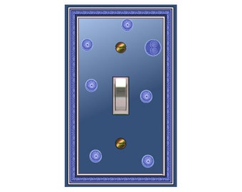 0130b  Little moons light switch plate cover - also avail with black bkgd