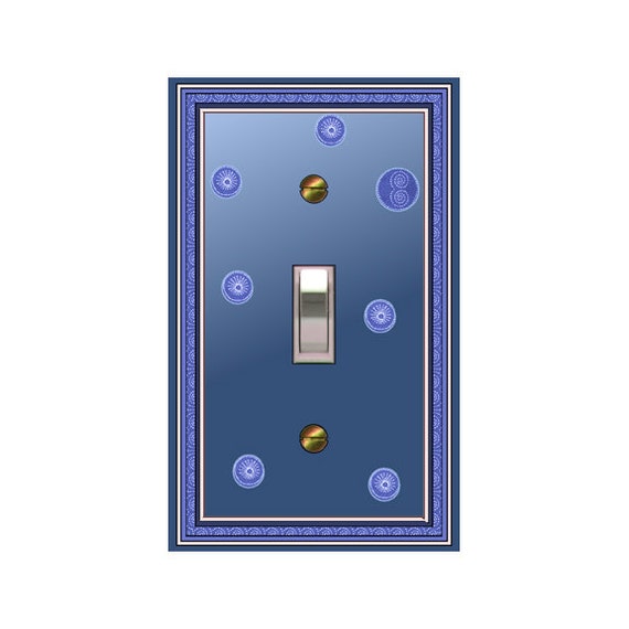 0130b  Little moons light switch plate cover - also avail with black bkgd