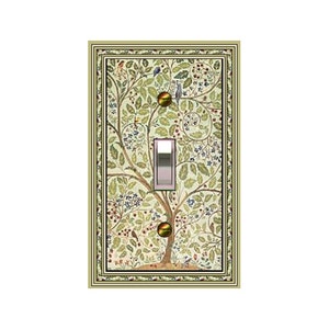 1626X Art Nouveau Voysey Textile Willow Tree & Bird Design ~ Mrs Butler Unique Switchplate Cover ~ Use Drop Down Box Below ~ See Other Trees