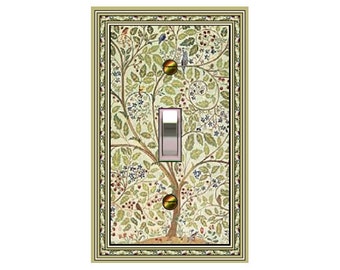 1626X Art Nouveau Voysey Textile Willow Tree & Bird Design ~ Mrs Butler Unique Switchplate Cover ~ Use Drop Down Box Below ~ See Other Trees