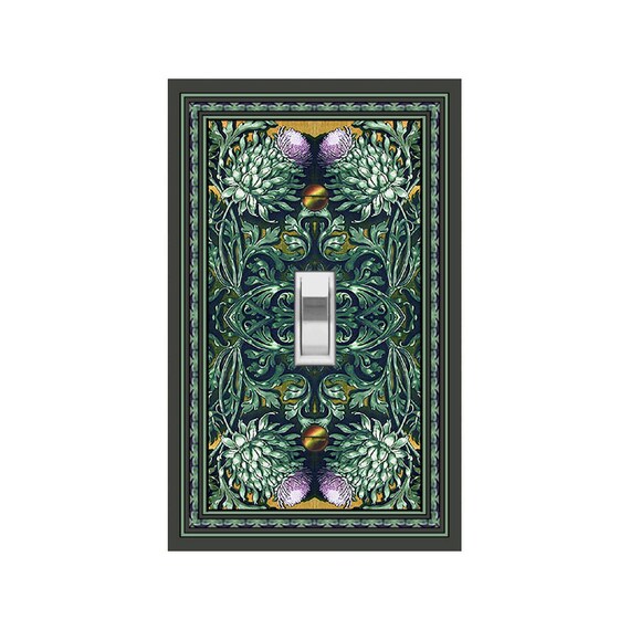 0573B Art Nouveau Artichokes Botanical Vegetable Kitchen Design ~ Mrs Butler Unique Switchplate Cover ~Use Drop Downs~See 0537X-C Variations
