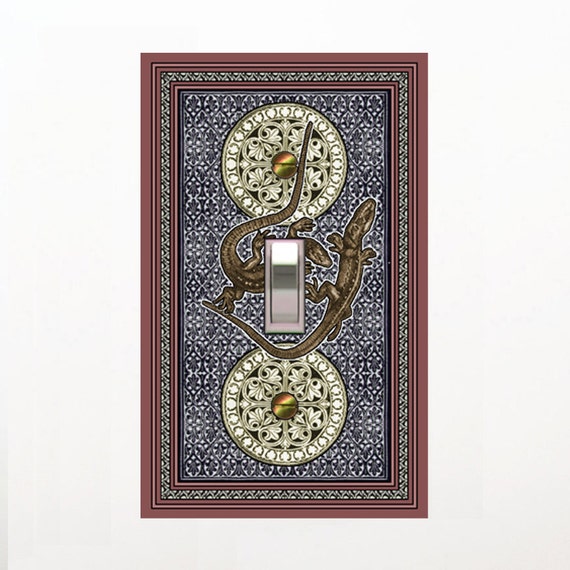 0246A - Asian Exotic Lizards light switch plate cover-mrs butler switchplates --ck out 0246b