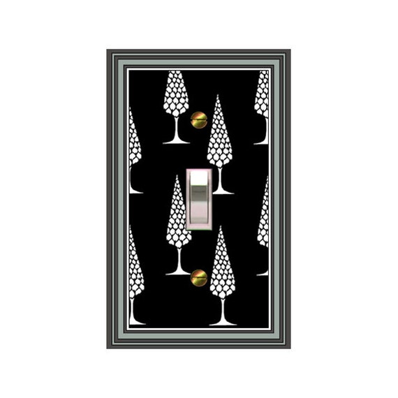 0552x - Art Deco Tiny Trees light switch plate - - mrs butler switchplates -