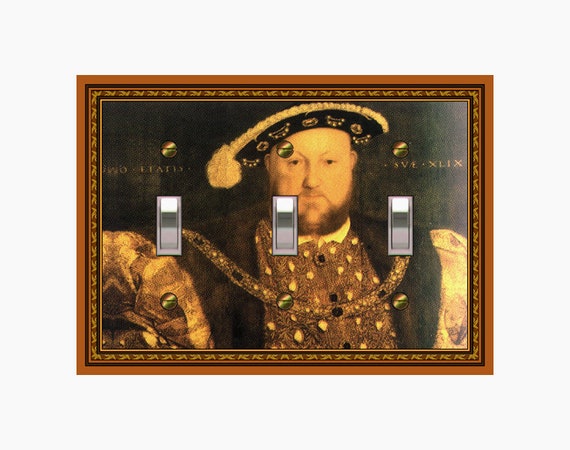 0719A Medieval Portrait Henry VIII Historic ~ Mrs Butler Unique Switchplate Covers ~ Use Drop Down Boxes Below ~ See 0719B, 0719X Variations