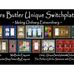 0240X Vibrant Image of Asian Inspired Lucky Feng Shui Carp Fish Tattoo ~ Mrs Butler Unique Switchplate ~ Use Drop Downs Below afbeelding 6