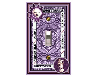 1209A -Astrology light switch plate cover: Sagittarius -mrs butler switchplates-choose sizes/prices from drop down-all astrology sun signs