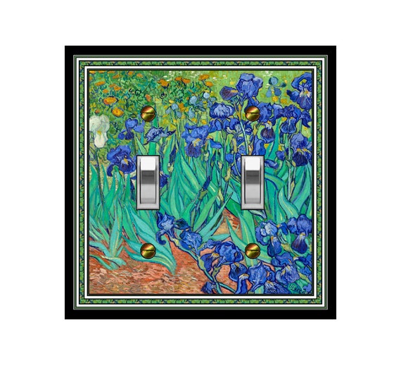 0563X Van Gogh, Irises, 1889 Vibrant Flowers ~ Mrs Butler Unique Switchplate Cover ~ Use Drop Down Boxes Below ~ See Other Van Gogh, Works