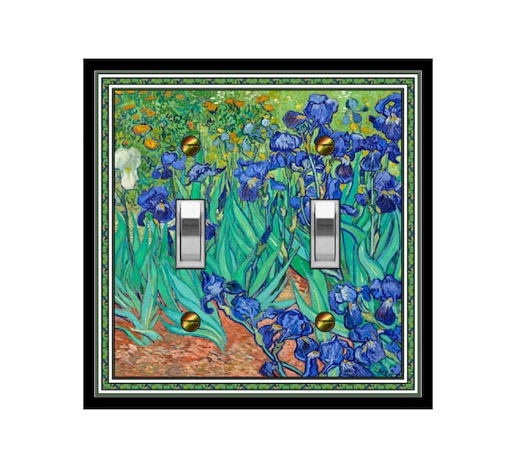 0563X Van Gogh, Irises, 1889 Vibrant Flowers ~ Mrs Butler Unique Switchplate Cover ~ Use Drop Down Boxes Below ~ See Other Van Gogh, Works