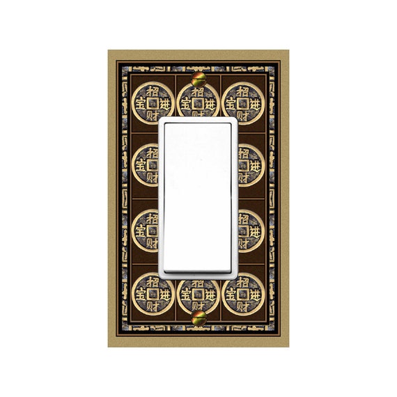 0463X Flat Image of Antique Asian Gold Bronze Coins ~ Mrs Butler Unique Switchplate Cover ~ Use Drop Down Boxes Below ~ See Other Coins