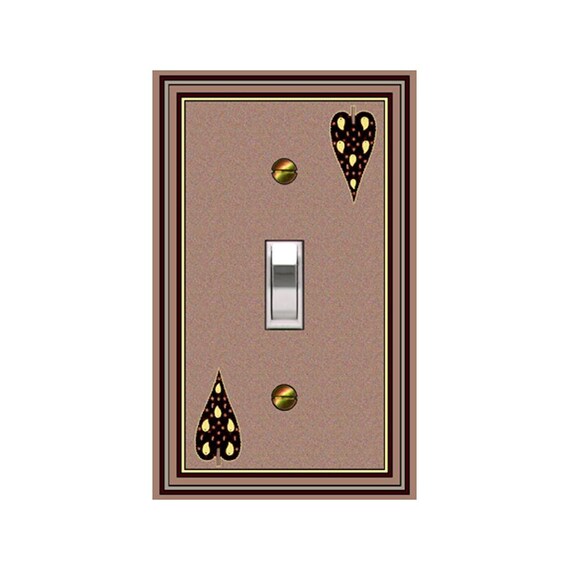 0502B Art Deco Unique Trees of Hearts or Spades ~ Mrs Butler Unique Switchplate Covers ~ Use Drop Downs Below ~ See 0502A Coordinated Design