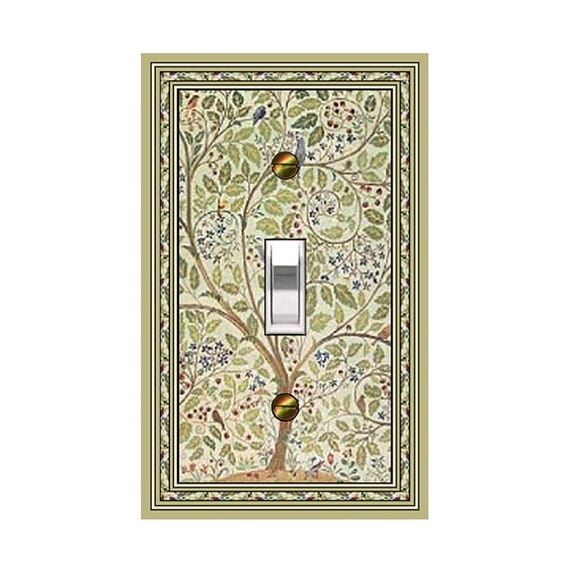 1626X Art Nouveau Voysey Textile Willow Tree & Bird Design ~ Mrs Butler Unique Switchplate Cover ~ Use Drop Down Box Below ~ See Other Trees