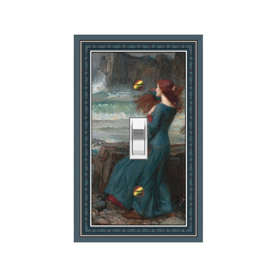 1593X Waterhouse, Miranda ~ The Tempest 1916 Woman Shipwreck Sea ~ Mrs Butler Unique Switchplates ~ Use Drop Down Boxes ~See More Waterhouse
