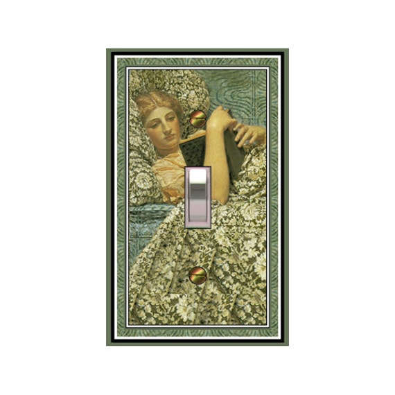 0194x - Reader in Repose light switch plate cover - mrs butler switchplates  - choose sizes / prices from drop down box