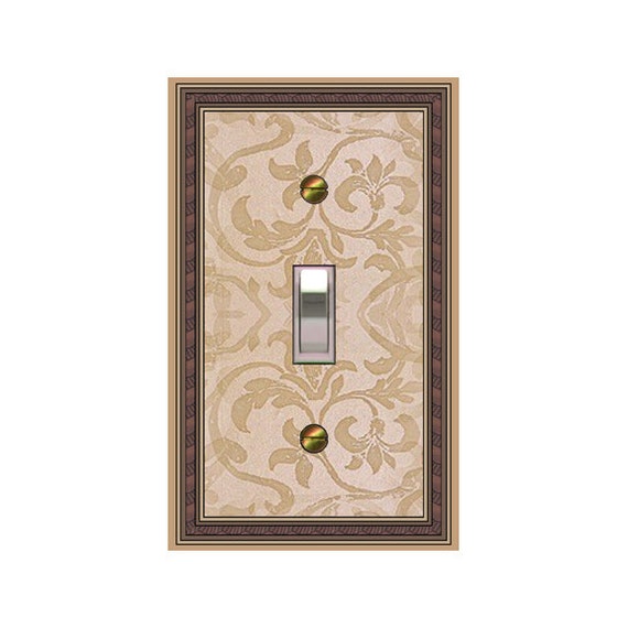 1418B Floral Design Leaves on Vines ~ Mrs Butler Unique Switchplate Cover ~ Use Drop Downs Below ~ See 1418A on this Background