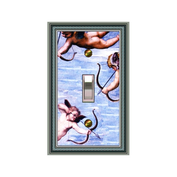 0321X -3 Cupids light switch plate cover - mrs butler switchplates - choose sizes / prices from drop down box